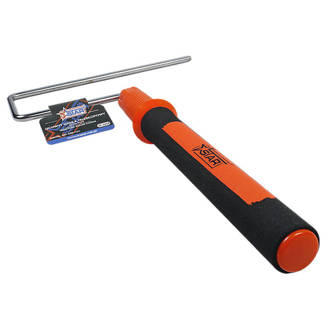 rear view of skimflex telescopic plaster roller handle sponge grip