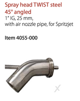 angled plaster spray head dn25 for ritmo g4