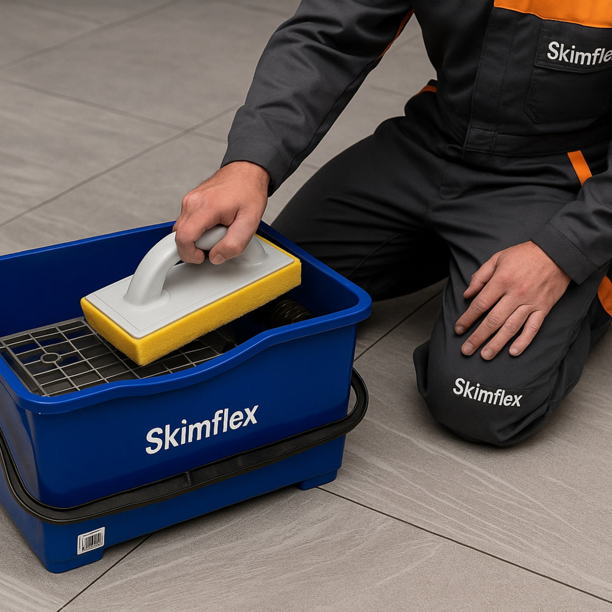 Tilers Washboy Set – Skimflex Bucket, Sponge, Grout Float, Paddle & Trowels
